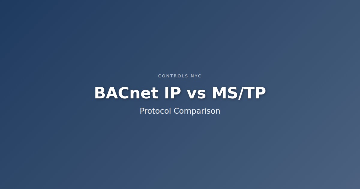 BACnet/IP vs. BACnet MS/TP: Choosing the Right Architecture