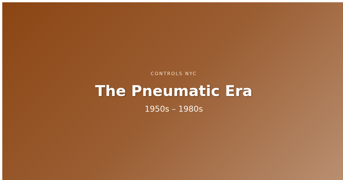 The History of BMS, Part 1: The Pneumatic Era (1950s–1980s)