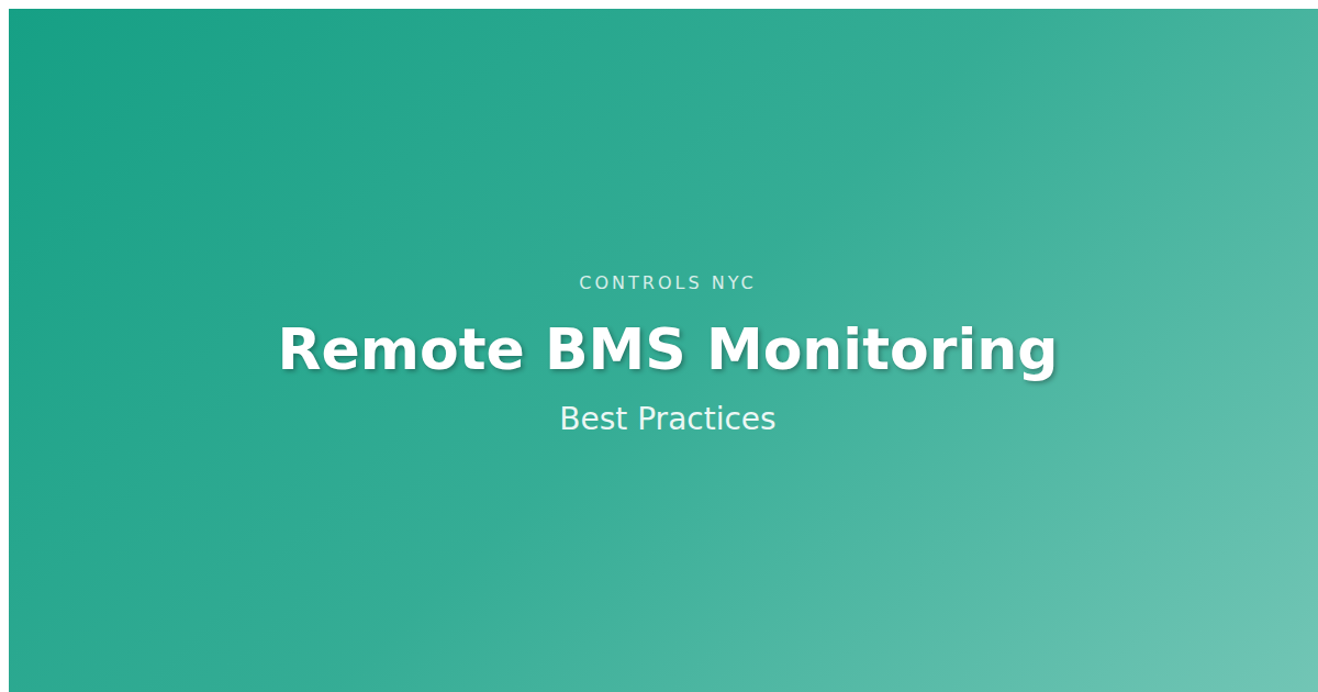 Remote BMS Monitoring: Benefits, Risks, and Best Practices