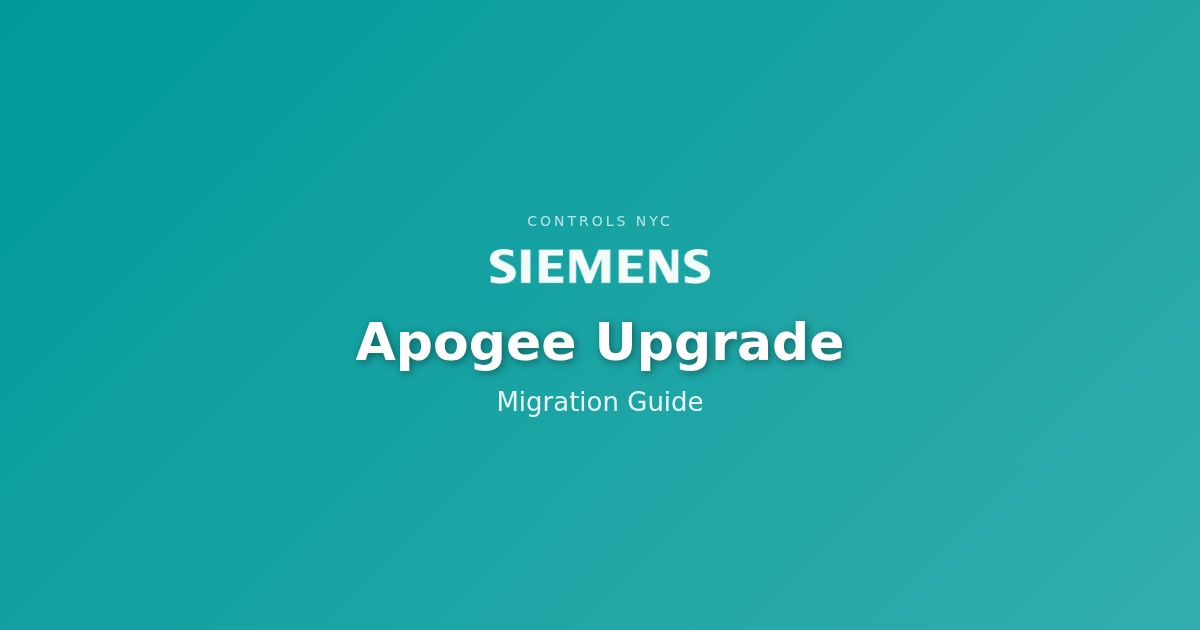 Siemens APOGEE: A Guide to Upgrading Legacy Building Automation