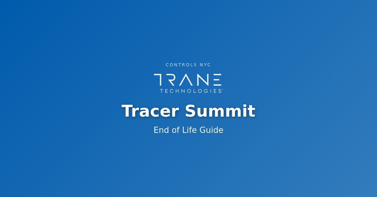 Trane Tracer Summit End of Life: Your Options in 2026
